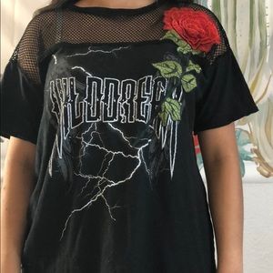 black edgy forever 21 shirt